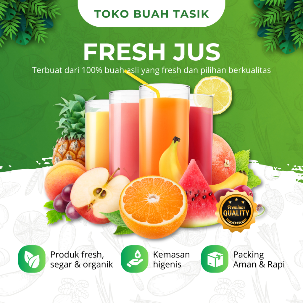 

Fresh Juice Jus Segar Buah Asli Alami Banyak Variasi Rasa