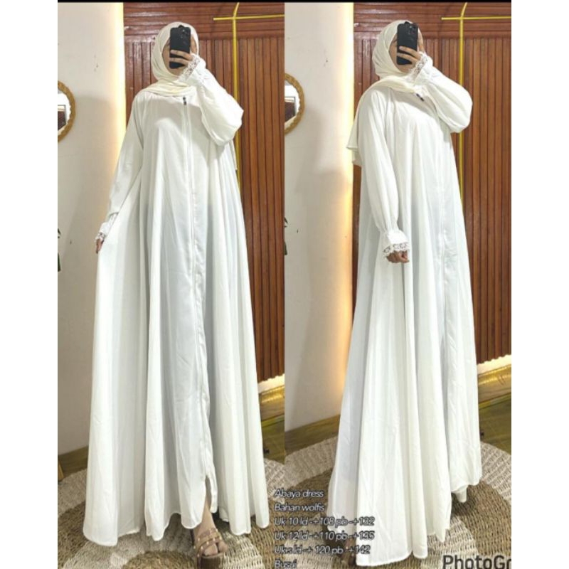 READY ‼️ GAMIS PUTIH REMAJA DAN DEWASA TANPA KHIMAR  GAMIS PUTIH  GAMIS SEKOLAH  GAMIS BORDIR  GAMIS