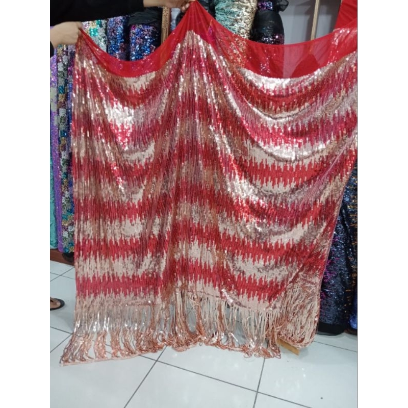 BAHAN/KAIN TULLE SEQUIN GRADASI