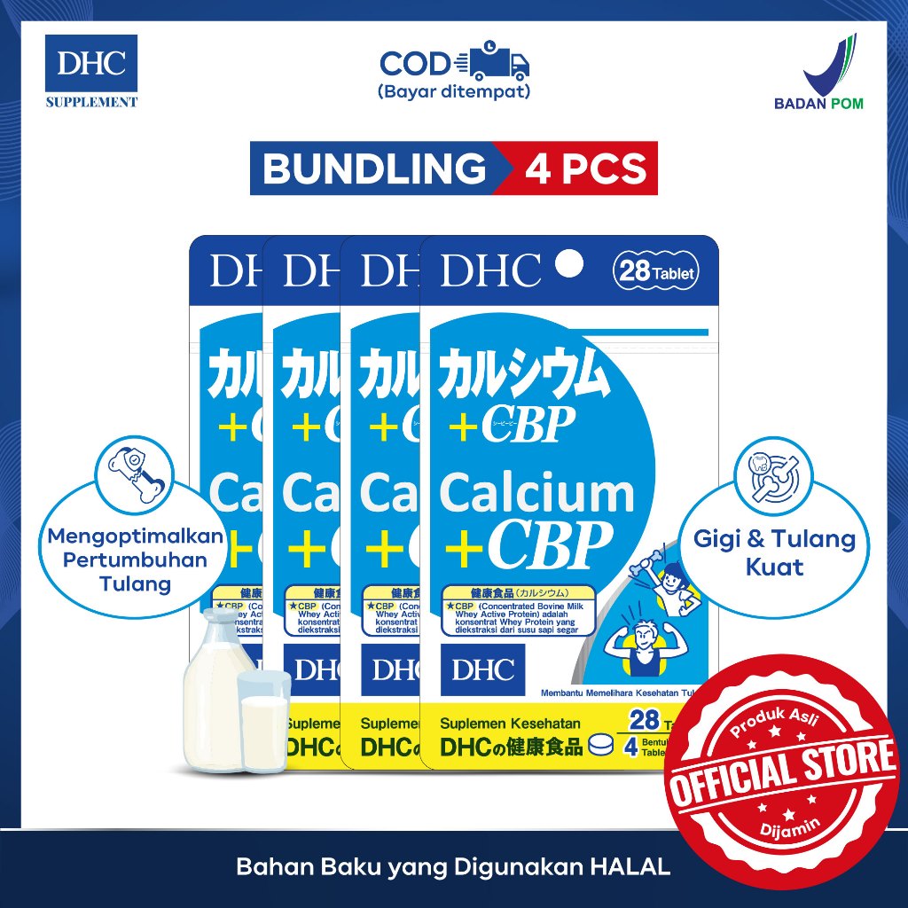 Paket Bundling DHC Calcium + CBP isi 4pcs