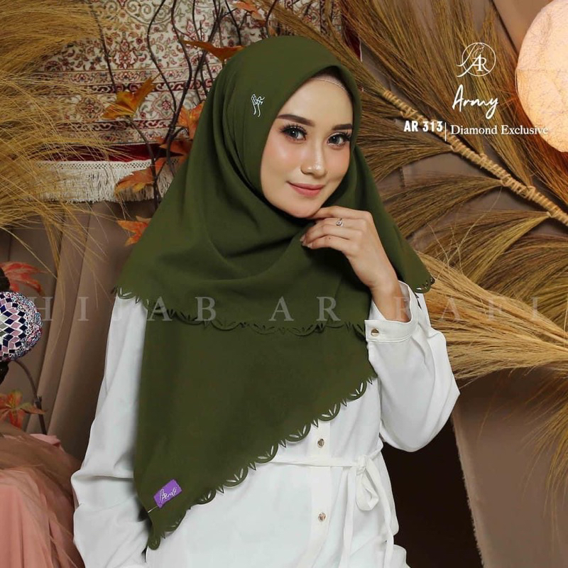 HIJAB AR 313 SEGI EMPAT POLOS HIJAB ARRAFI