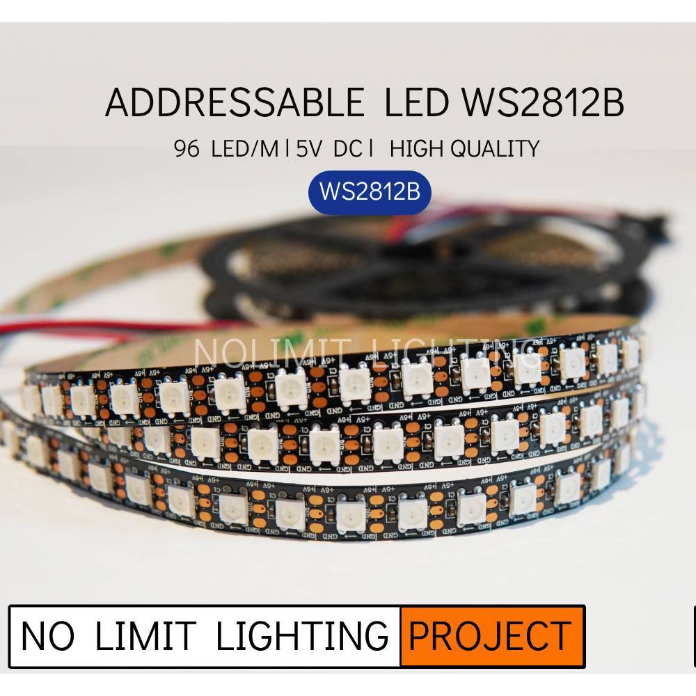 LED Strip Addressable WS2812B WS2812 RGB 5V 96 LED/M 480 LED 5 Meter