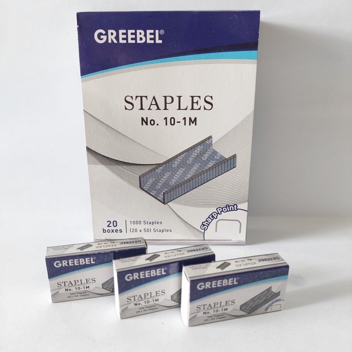 

ISI STAPLES ISI STAPLER NO.10 1M GREEBEL TERMURAH