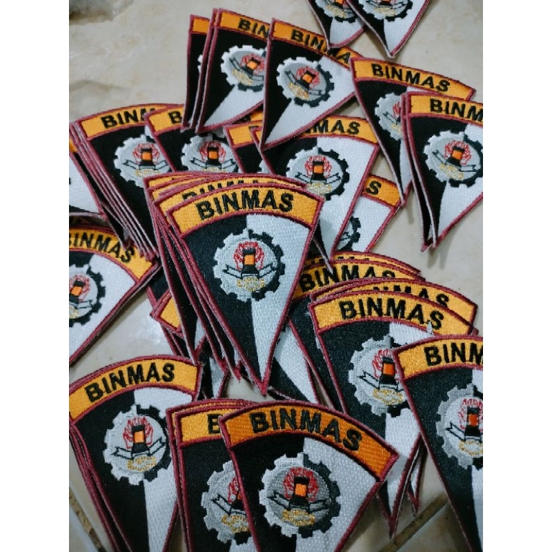 bordir binmas / atribut polri / polisi