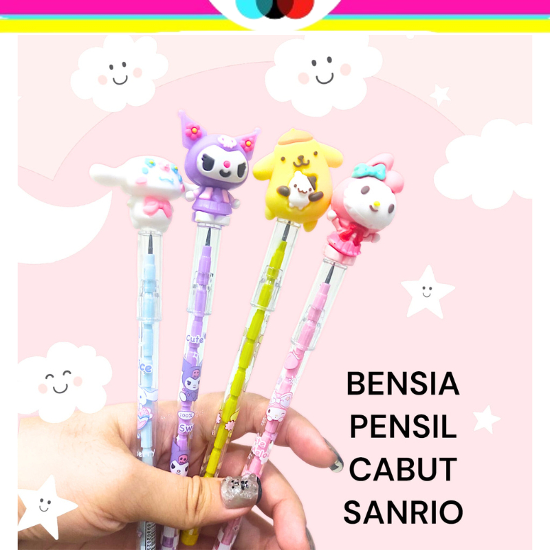 

BENSIA PENSIL CABUT SANRIO | KUROMI | CINAMORROL | MELODY | POMPOMPURIN | ALAT TULIS SEKOLAH | PENSIL ANAK | PENCIL SANRIO