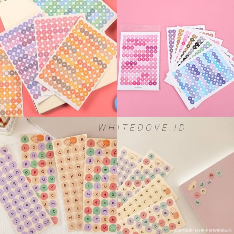 

Stiker Alphabet Besar Kecil Angka Deco DIY Perlembar / Stiker Huruf Deco Alphabet Aesthetic Dekorasi Jurnal Scrapbook Ukuran Besar & Kecil