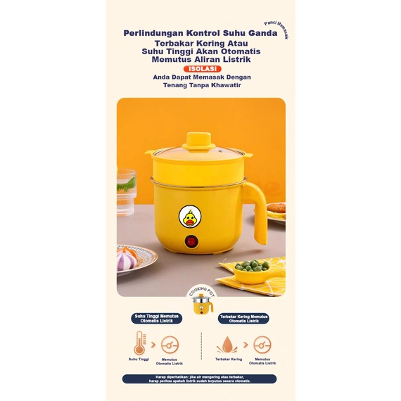 Panci Listrik Rice Cooker Magic Com Rice Cooker Mini Panci Stainless Steel Magic Com Mini 450W Panci