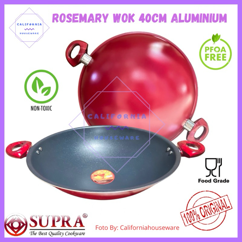 Wajan Supra 40cm / Wok 40cm Aluminium / Wajan Aluminium Teflon 40cm