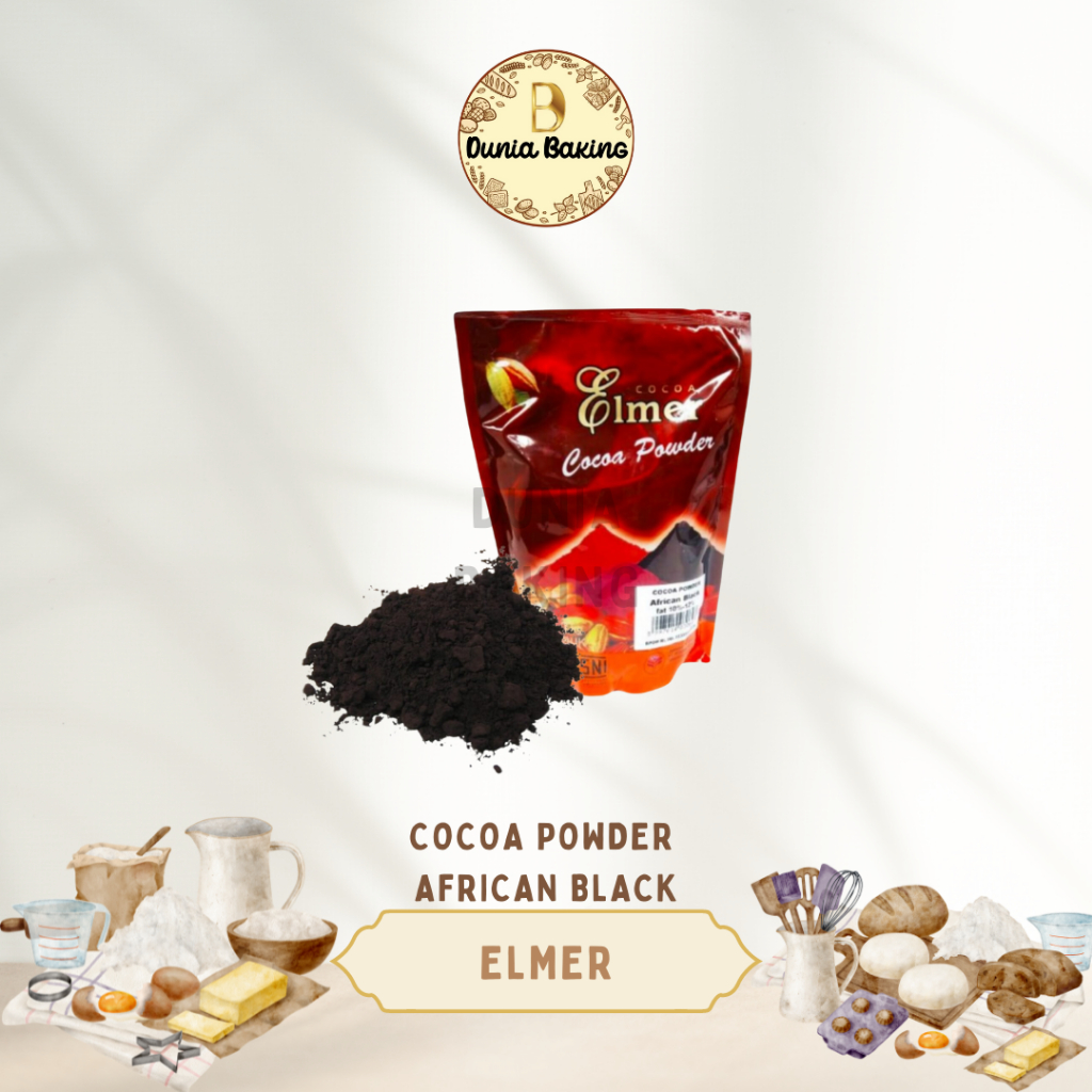 

Elmer African Black 1kg | Coklat Bubuk hitam 1kg | Black Cocoa Powder 1kg