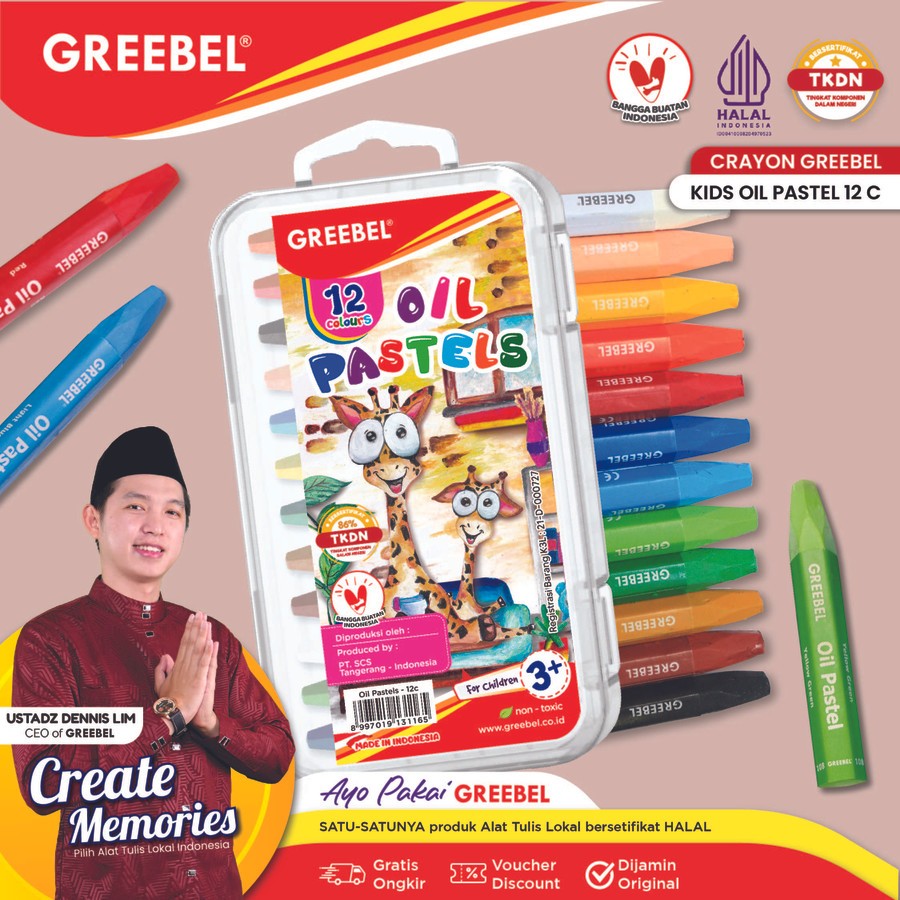 

CRAYON GREEBEL 12 WARNA II BEST SELLER