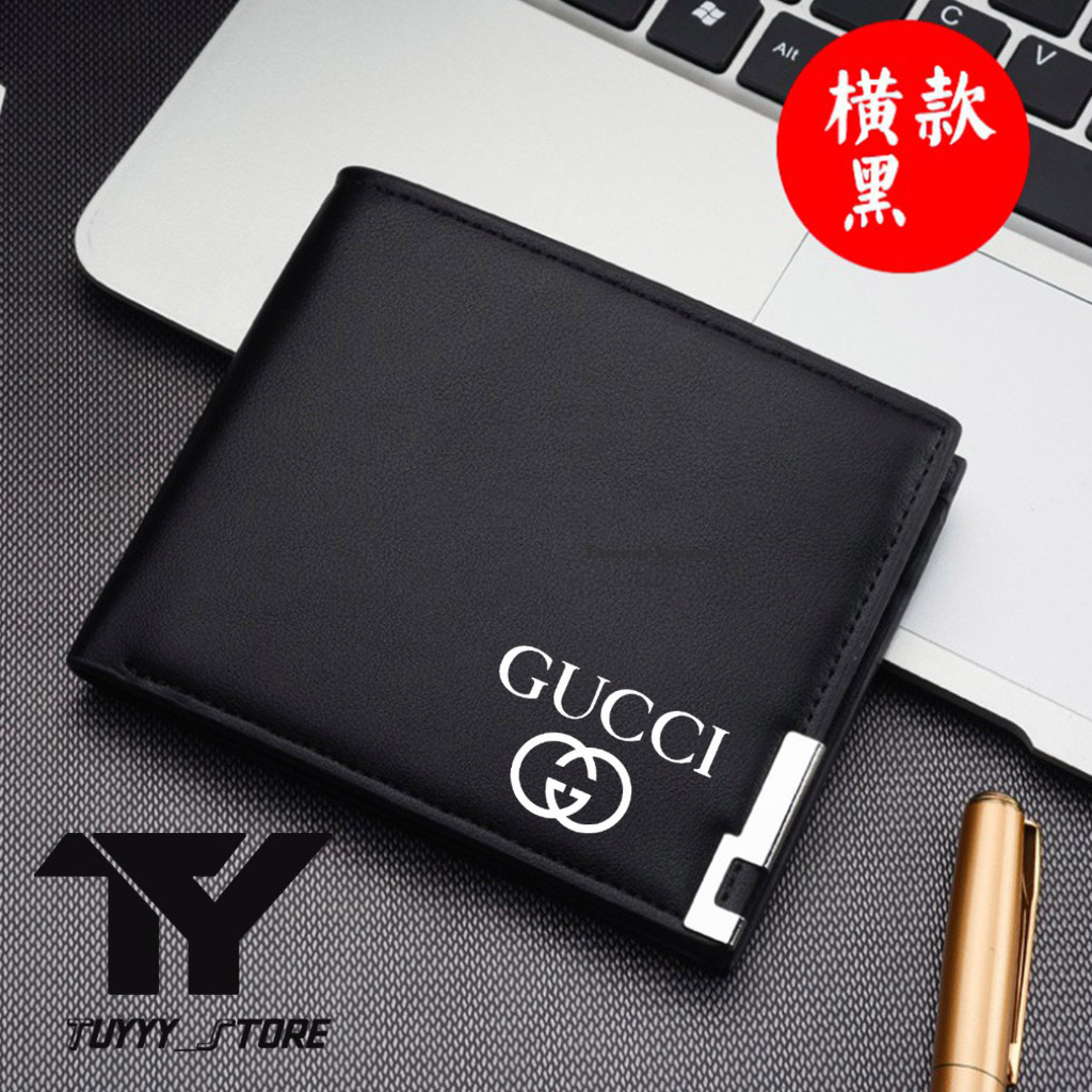 Dompet Pria Lipat GUCCI Dompet Kulit Men Fashion Letter Wallet KEREN