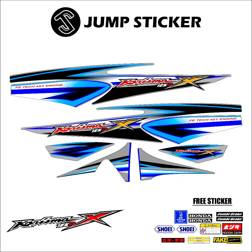 Striping KARISMA X 125 - 125 D grafis variasi 002