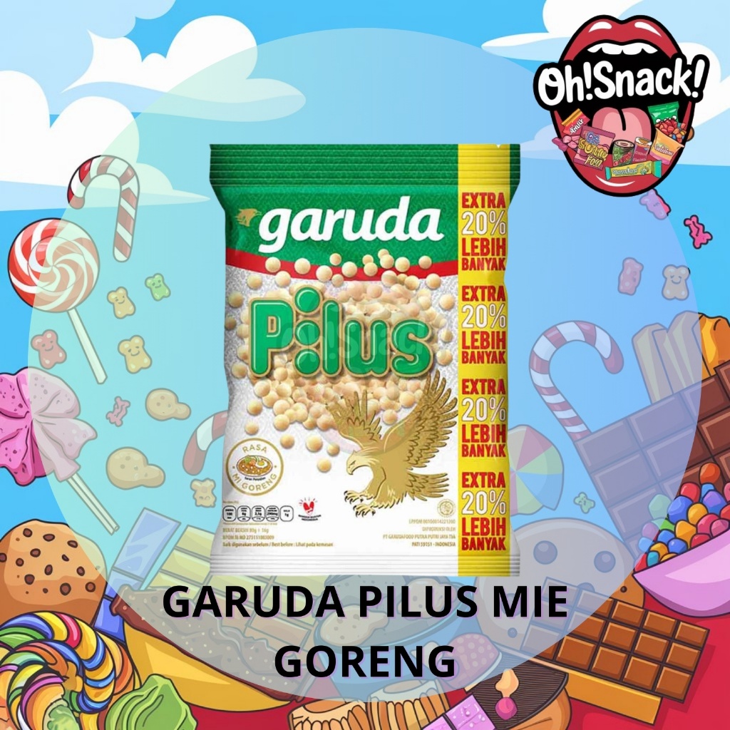 

PILUS GARUDA FOOD SNACK 1 RENCENG @10 PCS RASA MIE GORENG / RENDANG