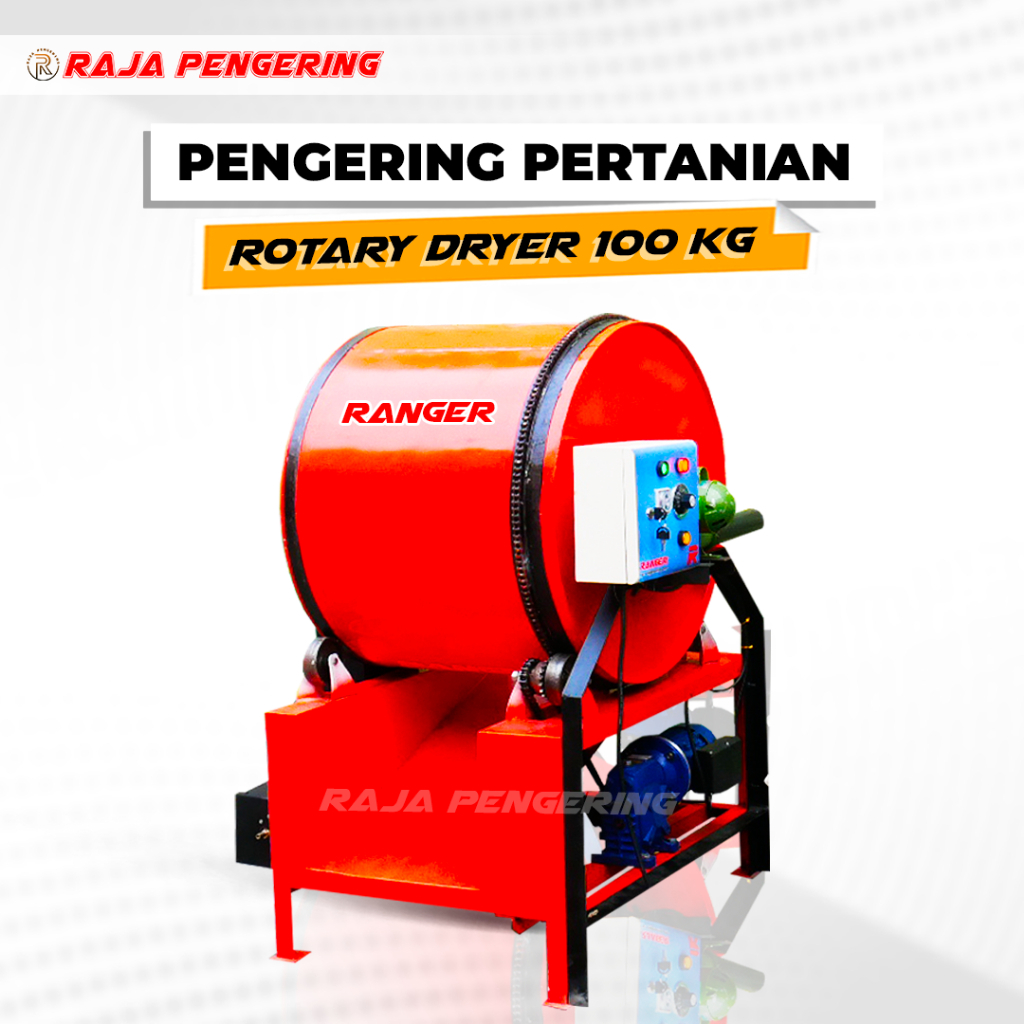 Mesin Pengering Lada Pala Jahe Kemiri - Rotary Dryer 100Kg Tipe Gas