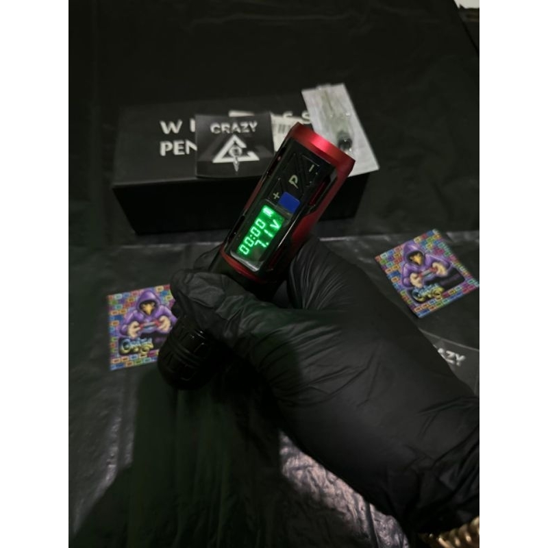 alat mesin tattoo sulam alis Rotary Pen wireless tanpa kabel rocklee siap pakai alat kecantikan bibi