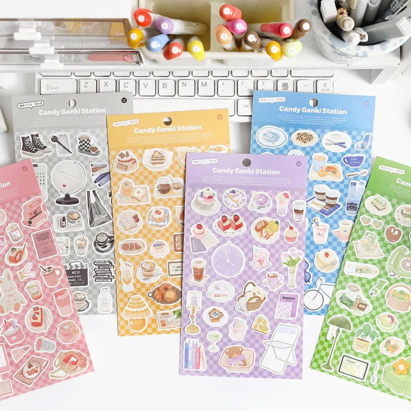 

[B782] Infeel.me Candy Vitality Station Series Stiker Perekat Diri Berkualitas Tinggi Stiker Makanan Penutup Kecil Segar dan Lucu