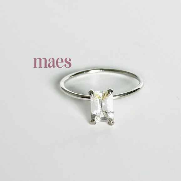 Maes | Aquamarine Ring -  Hypoallergenic