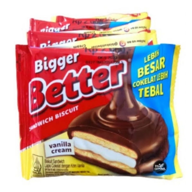 

Better Bigger Biskuit Sandwich Renceng isi 10 @ 27 gram