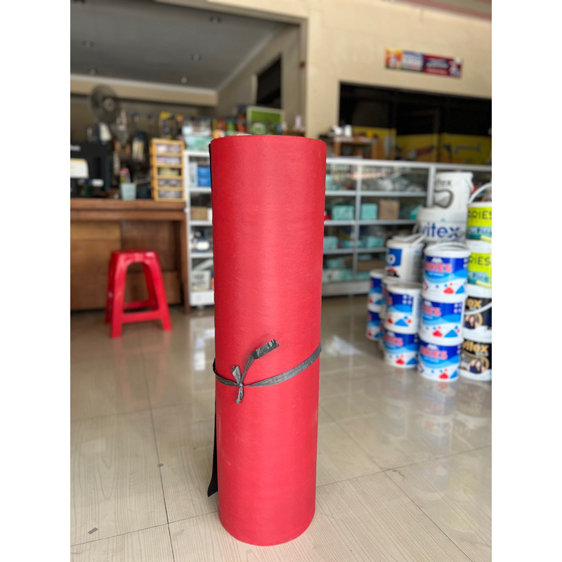 Karpet talang merah 90 cm per meter / Karpet talang merah hitam
