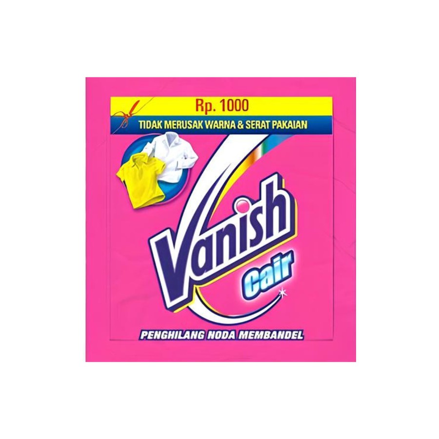 Vanish Pink Cair Penghilang Noda Pakaian Sachet 15 ml Sachet