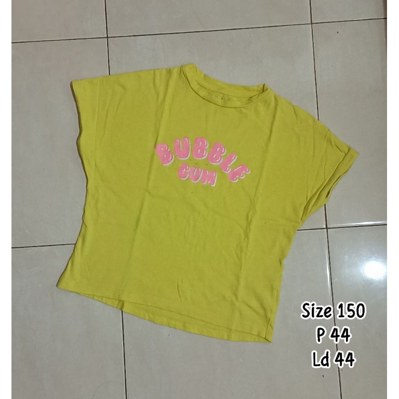 [PRE❤] - baju kaos kuning anak perempuan 8-9 tahun pakaian jalan anak remaja abg anak tanggung