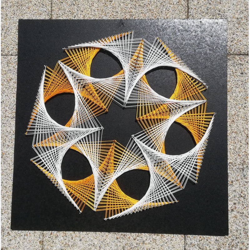 String Art Geometri | Hiasan Dinding