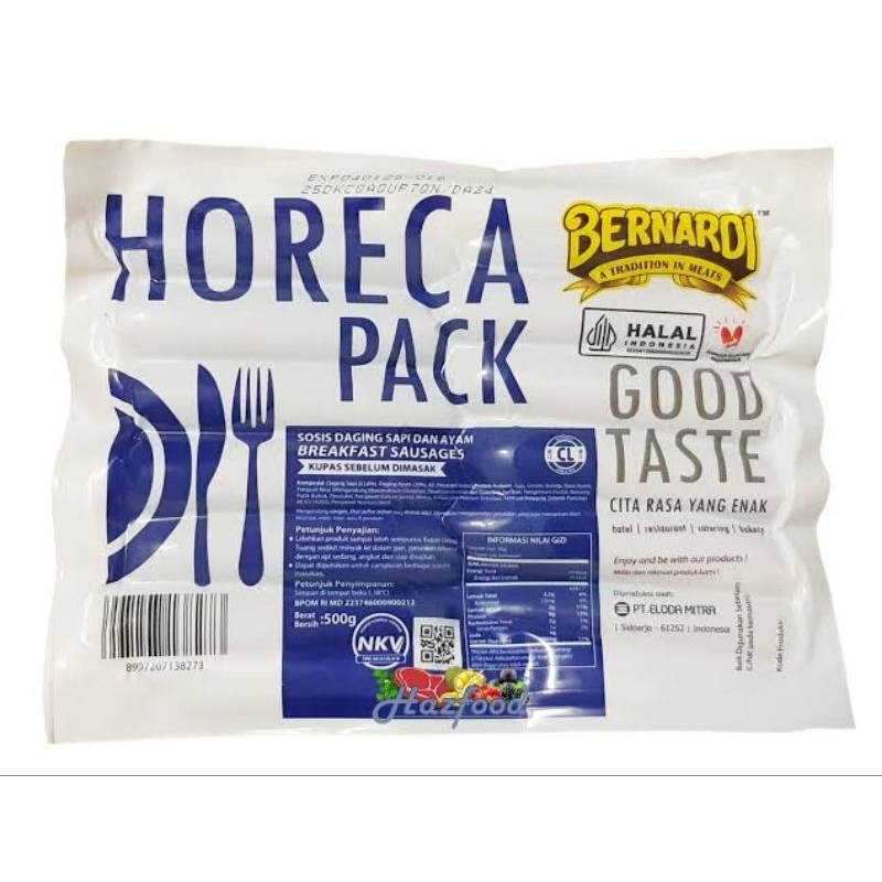

Bernardi Horeca Pack Sosis Sapi CL 500 gr isi 22