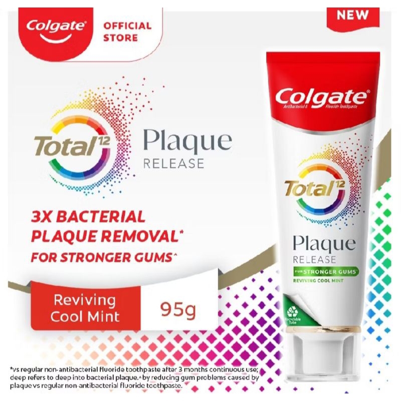 Colgate Odol / Pasta Gigi Total 12 Plaque Release Reviving Cool Mint (95g).