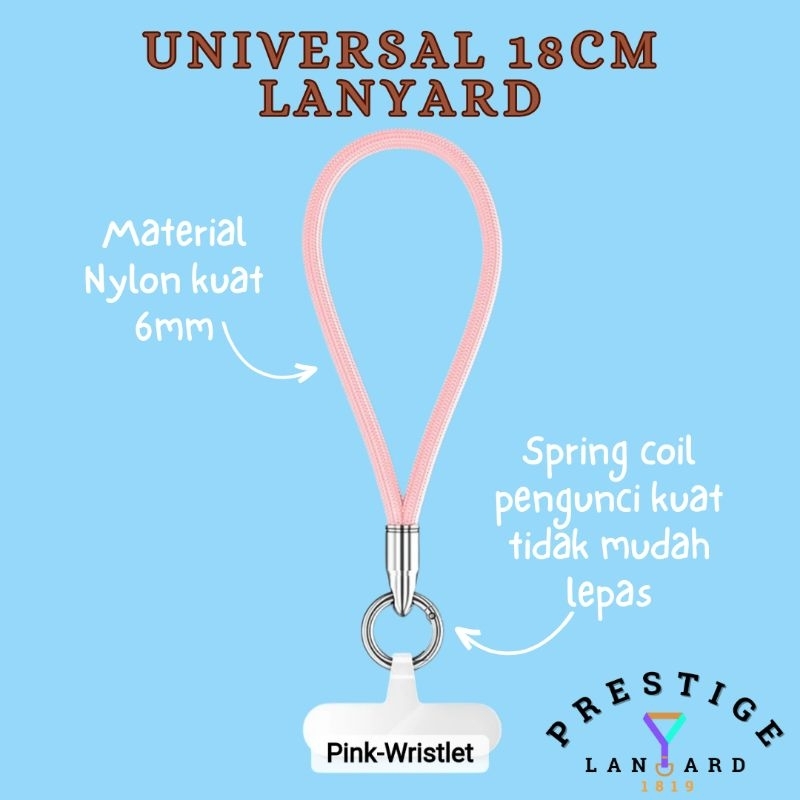 

UNIVERSAL NEW FASHIONABLE LANYARD NYLON 18CM PINK ( GANTUNGAN HP )