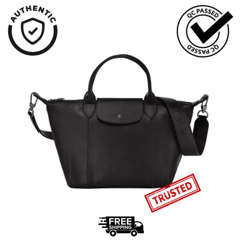 LC LGP Le Pliagee Cuir Small Top Handle Crossbody Shoulder Bag