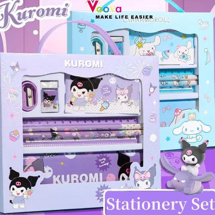 

Buruan Order VOOVA Set Alat Tulis Anak Kotak Pensil Anak Set 7 in 1 Stationery Untuk Hadiah Anak Sekolah Sanrio Alat Tulis Set Kotak Pensil Karakter Kuromi Set ATK Lucu dan Murah