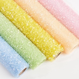 

Ready Hari Ini 1ROLL36METER Snowy flower bouquet wrapping mesh roll kertas buket bunga salju roll roll salju polyester jaring snowy