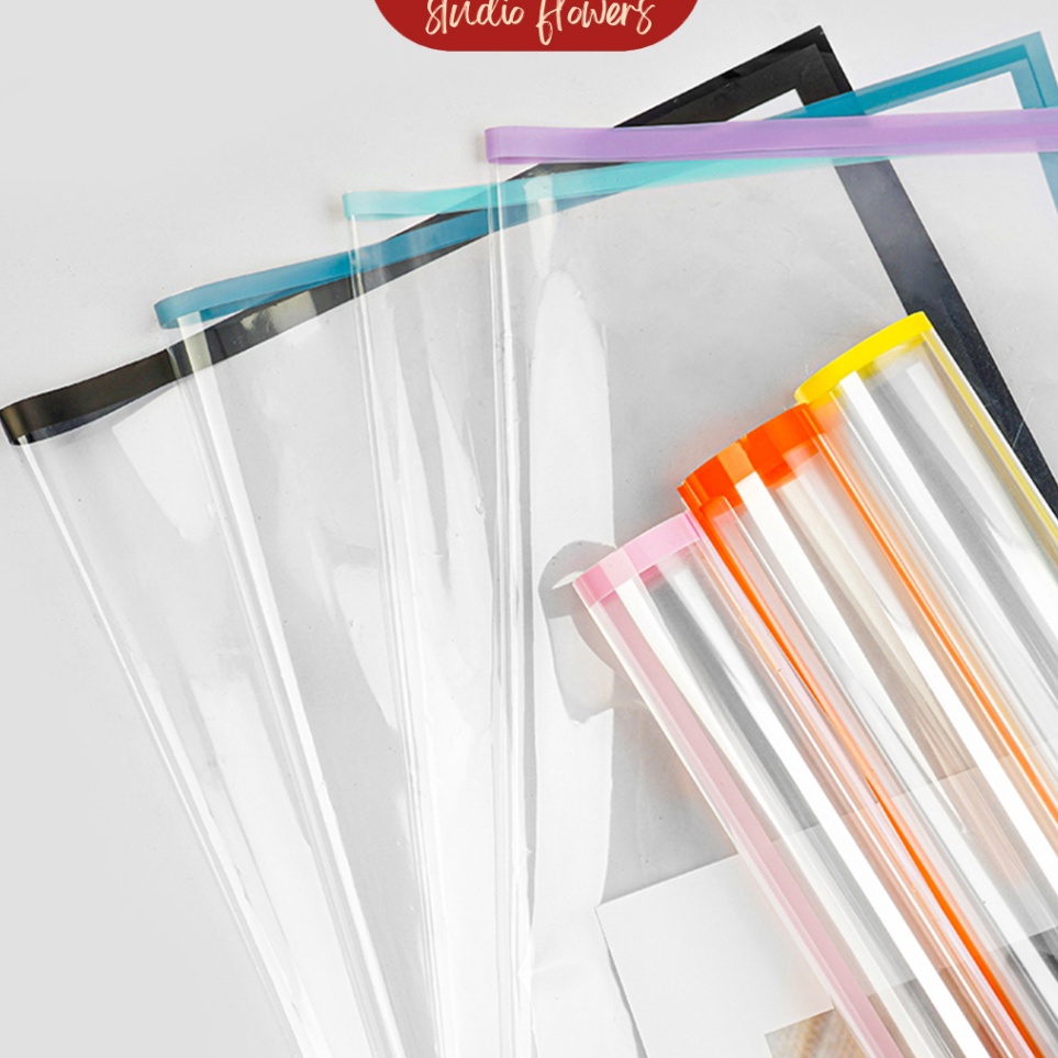 

Stock Baru 2 LEMBAR Flower Wrapping Transparant Line Color Kertas Buket Bunga Cellophane Florist KB67