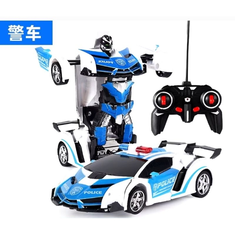 (RC) MOBIL REMOT CONTROL POLISI LAMBORGINI BERUBA JADI ROBOT
