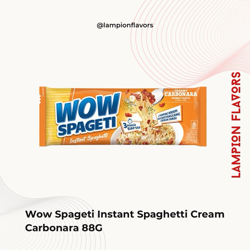 

Wow Spageti Instant Spaghetti Creamy Carbonara 88G