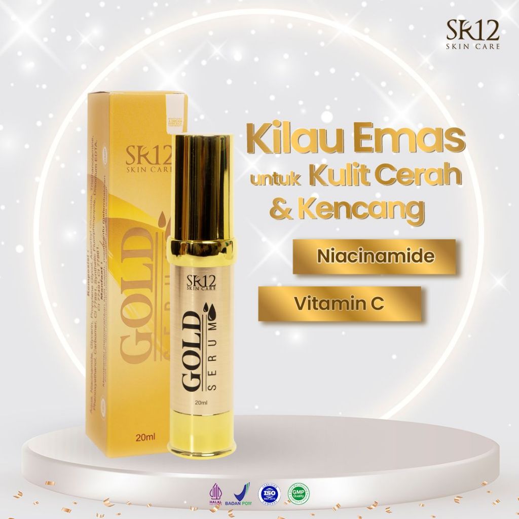 READY TO GLOW WITH GOLD SERUM SR12/PENGHILANG KERUTAN/FLEK HITAM /DAN ANTI PENUAAN