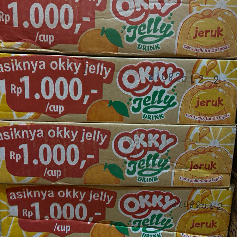 

Okky Jelly Drink Rasa Jeruk kemasan 1 dus isi 24 Pcs