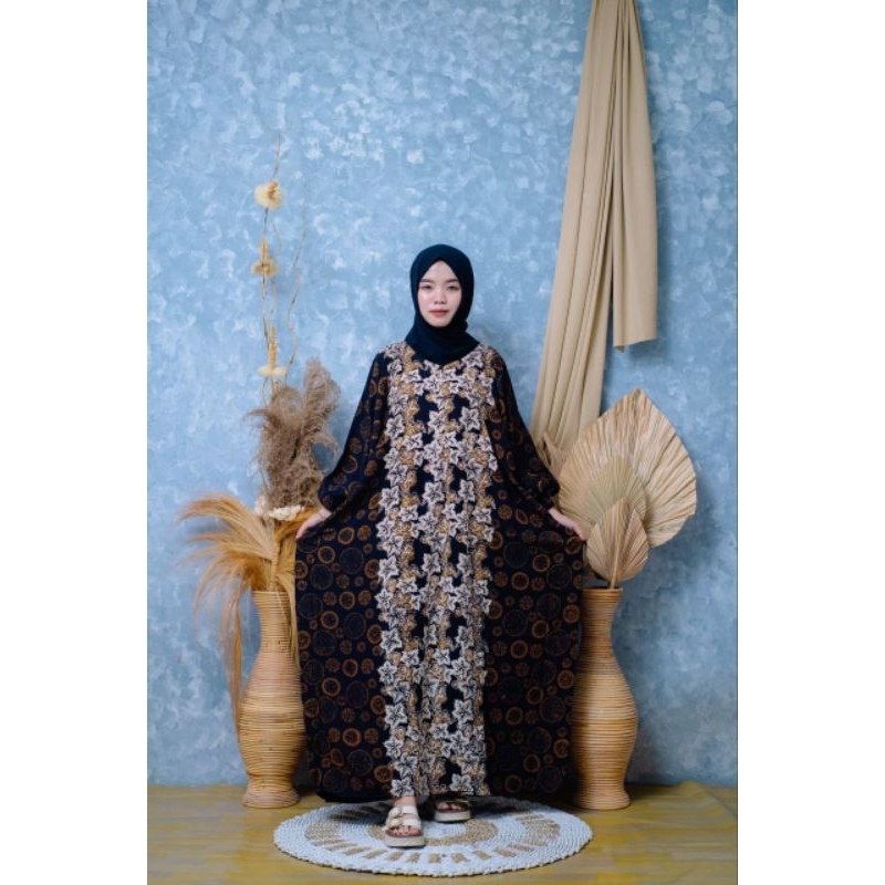 BATIK KEVIN | Kaftan Jumbo Batik Cap Pekalongan | Kaftan Jumbo Batik Rayon Tebal Busui Friendly Muat
