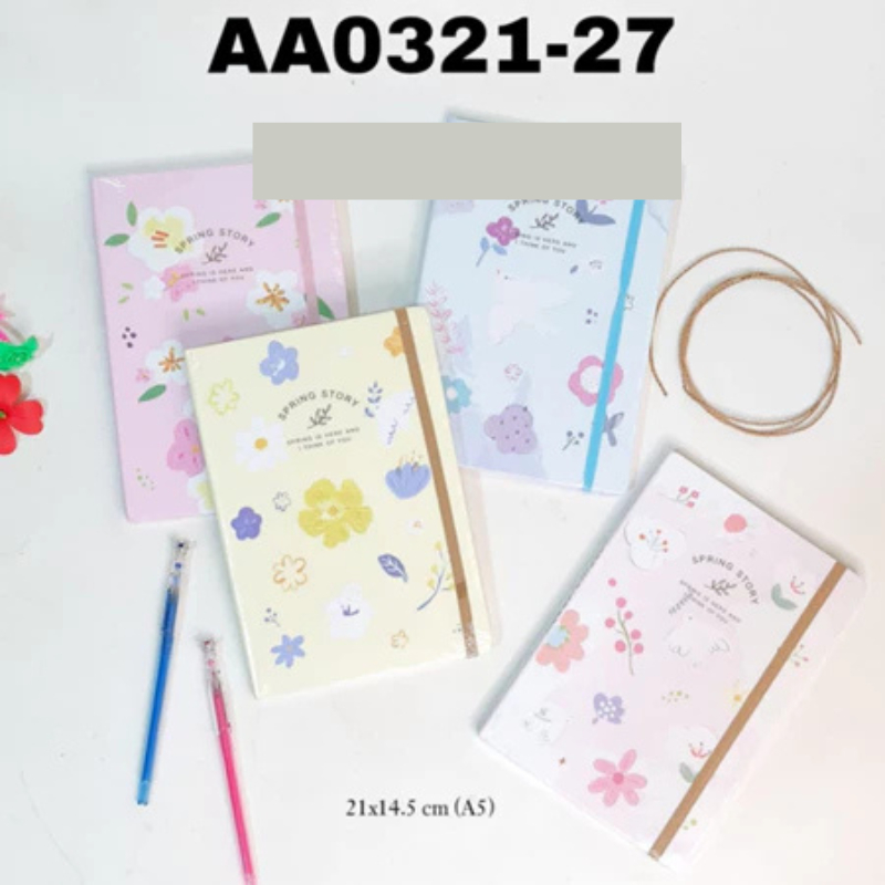 

Buku Notes Catatan Agenda Tali A5 Motif Bunga Flower Spring AA 0321-27 Notebook Cover Tebal Premium