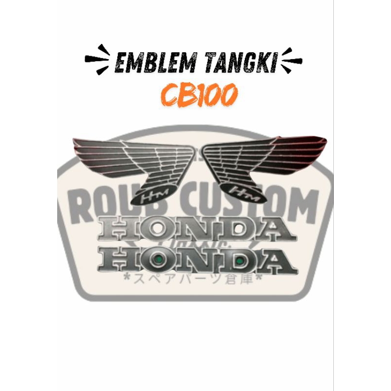 logo tangki Honda cb sayap variasi tangki/emblem tangki cb125 sultan parts