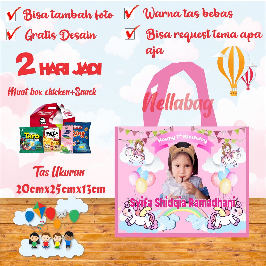 

Tas ulang tahun anak costum / Goodie bag tas bingkisan / tas ulang tahun /goodiebag / souvenirulangtahun/tasulangtahun/tasultah/godiebag/parcelultah/goodybag / parcelulangtahun / tasparcel / souvenirultah / tassouvenir / godybag / tascostum / taskarakter