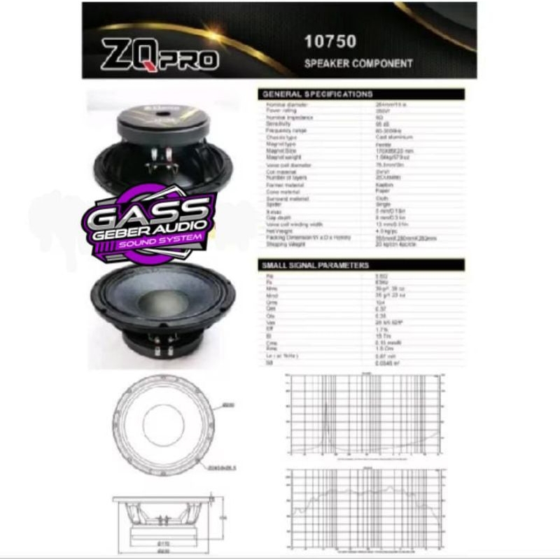 Speaker 10 inch ZQ PRO 10750