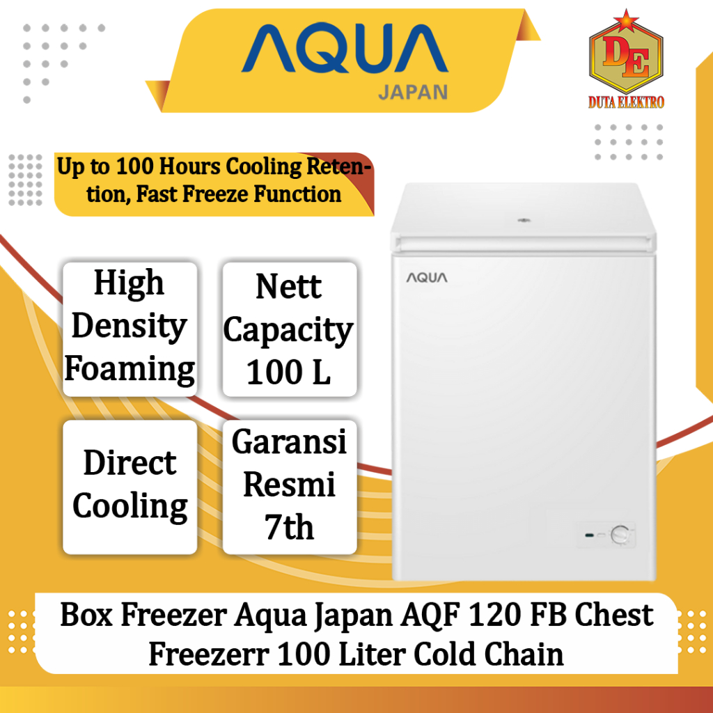 Box Freezer Aqua Japan AQF 120 FB Chest Freezerr 100 Liter Cold Chain