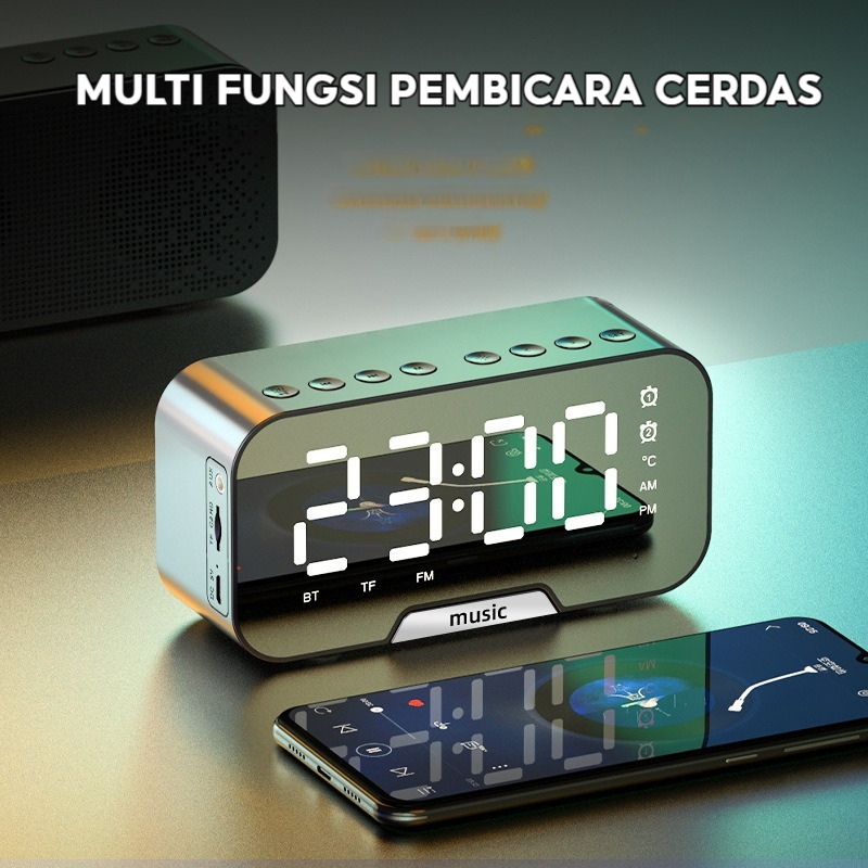 Bluetooth Mirror Led 5.0 Alarm Bass Bluetooth Spiker Viqoo Ultra S10 Radio Speaker Display Bluetooth