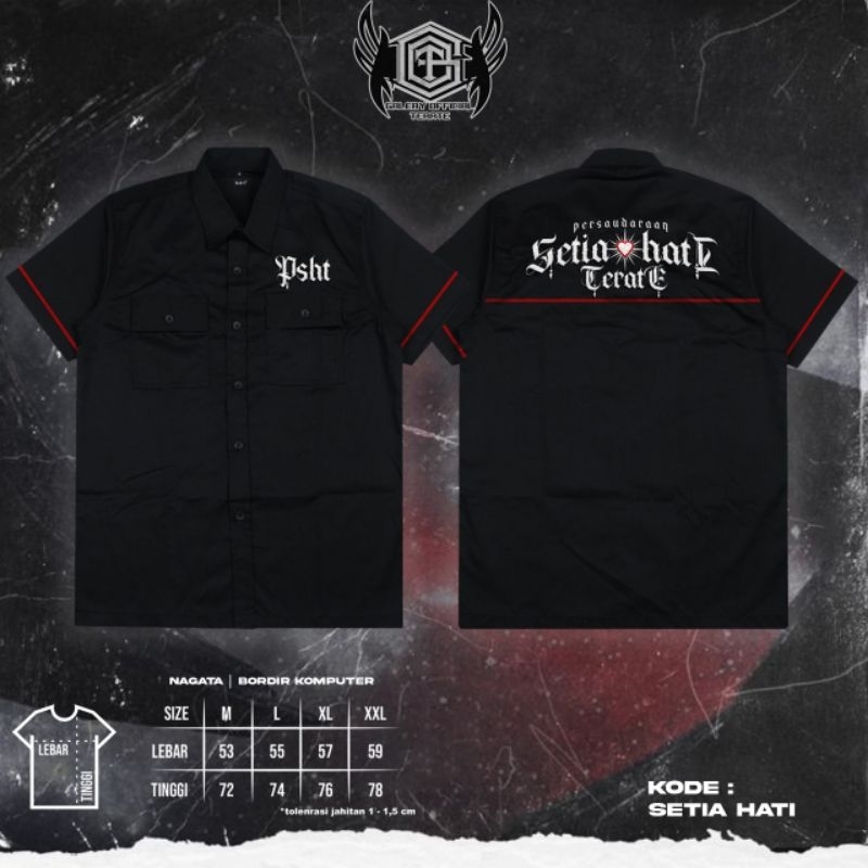 KEMEJA PSHT SIMPEL FULL BORDIR  // KEMEJA PSHT NAGATA DRILL // KEMEJA PSHT TERATE FULL BORDIR // KEM