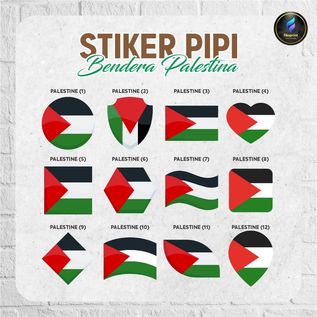 

(isi 100 pcs) Stiker pipi palestine - tempelan pipi palestina - sticker palestine