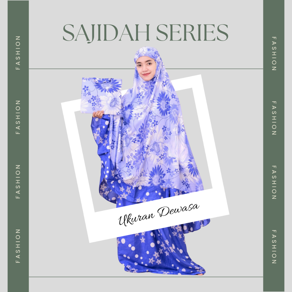 Mukena Dewasa Murah Berkualitas | Sajidah | Motif Bunga Matahari | Mukena Rayon / Mukena Bali