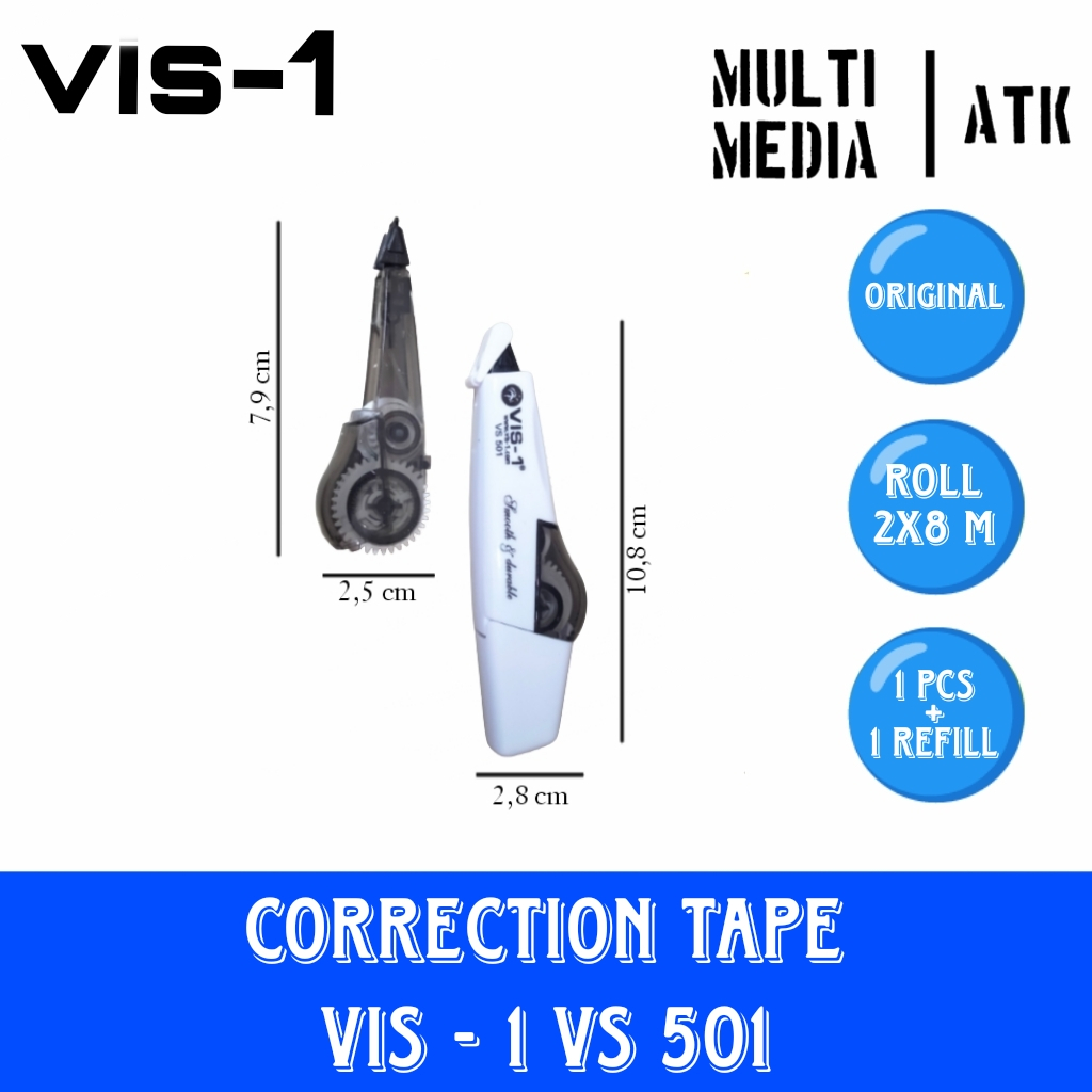 

CORRECTION TAPE VIS-1 VS 501 / TIPE X PITA + REFILL