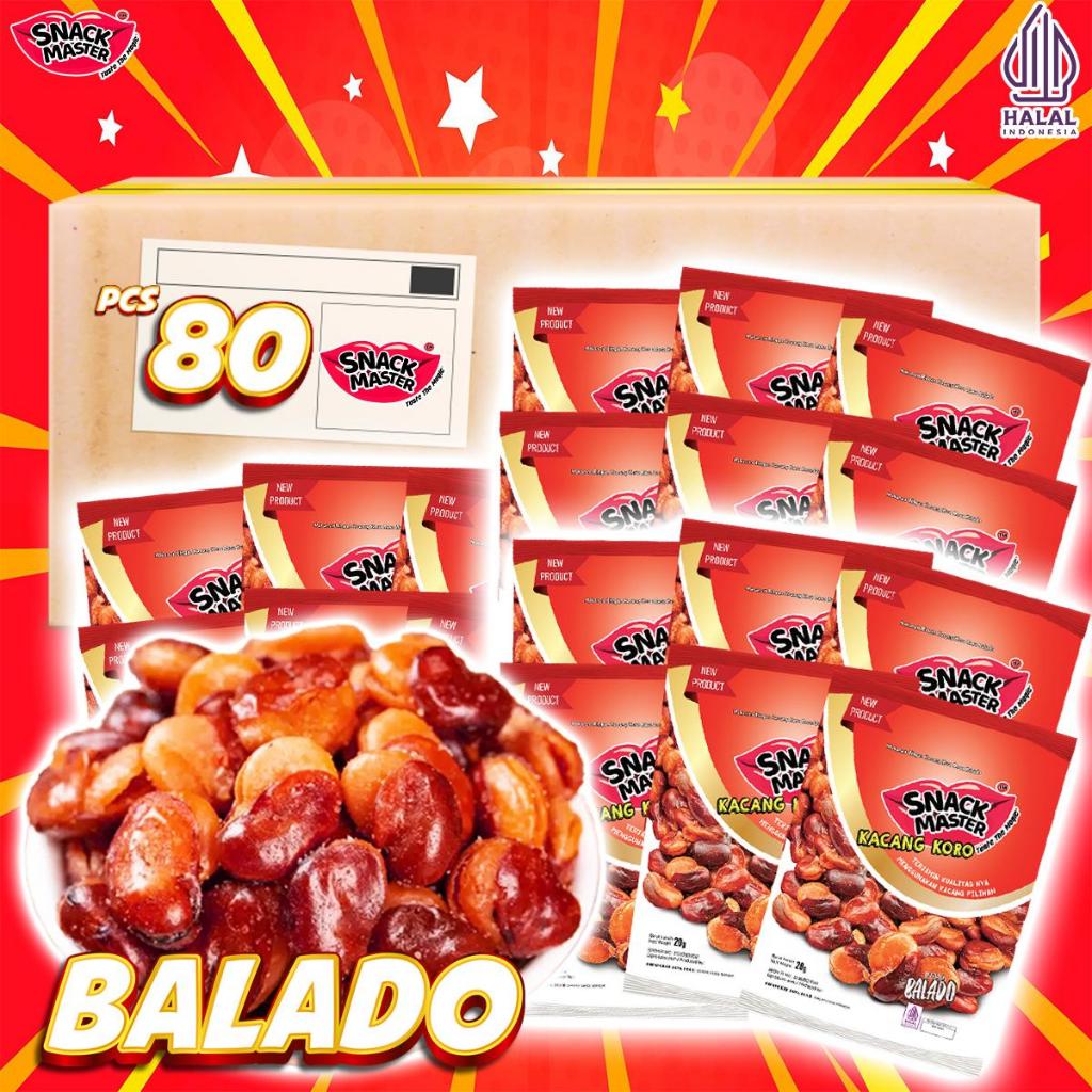 

[SNACKMASTER]Kacang Koro Kulit 20g Isi 80 Pcs - Snack Camilan Jajanan Makanan Food - Kering, Cemilan