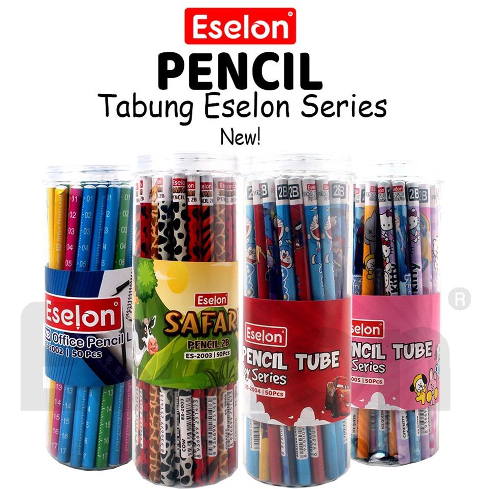 

KODE L1Y 5pcs Pensil Karakter Eselon 1 Tabung Pensil 2B Karakter